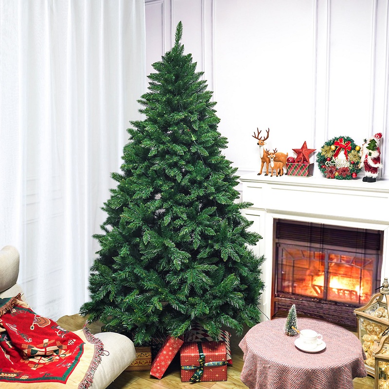 Abrihome 6FT Christmas Tree, Artificial Christmas Tree with Hinged Branches