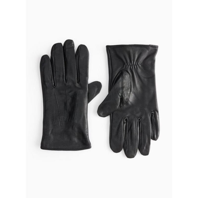 Black Leather Gloves S/M