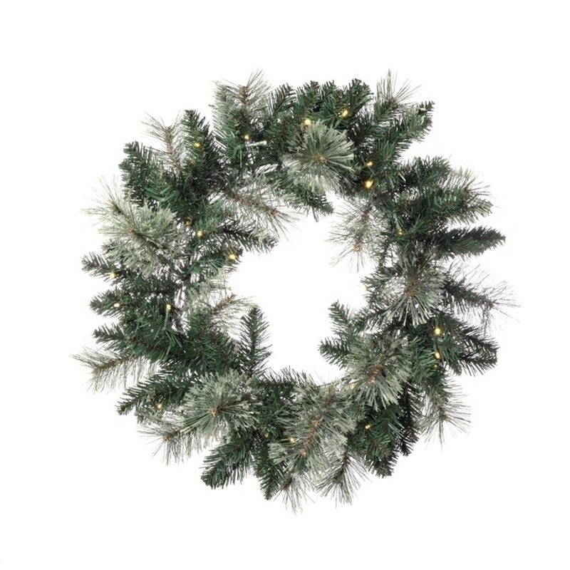 Celebrations LED Prelit Multicolored/Warm White Mixed Pine Wreath
