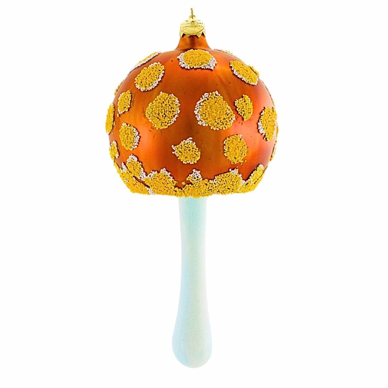 Large Gold Mushroom W/ Glittered Spots 60791