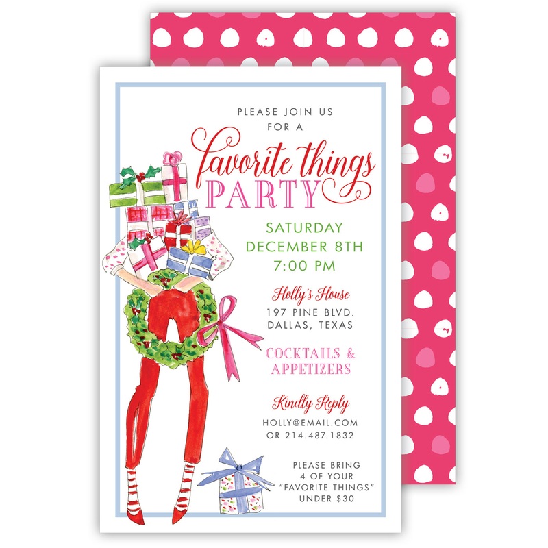 Shopping Girl Large Flat Invitation