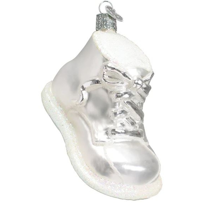 White Baby Shoe Ornament