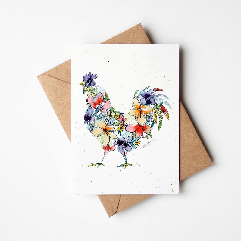 Chicken Plantable Greeting Card