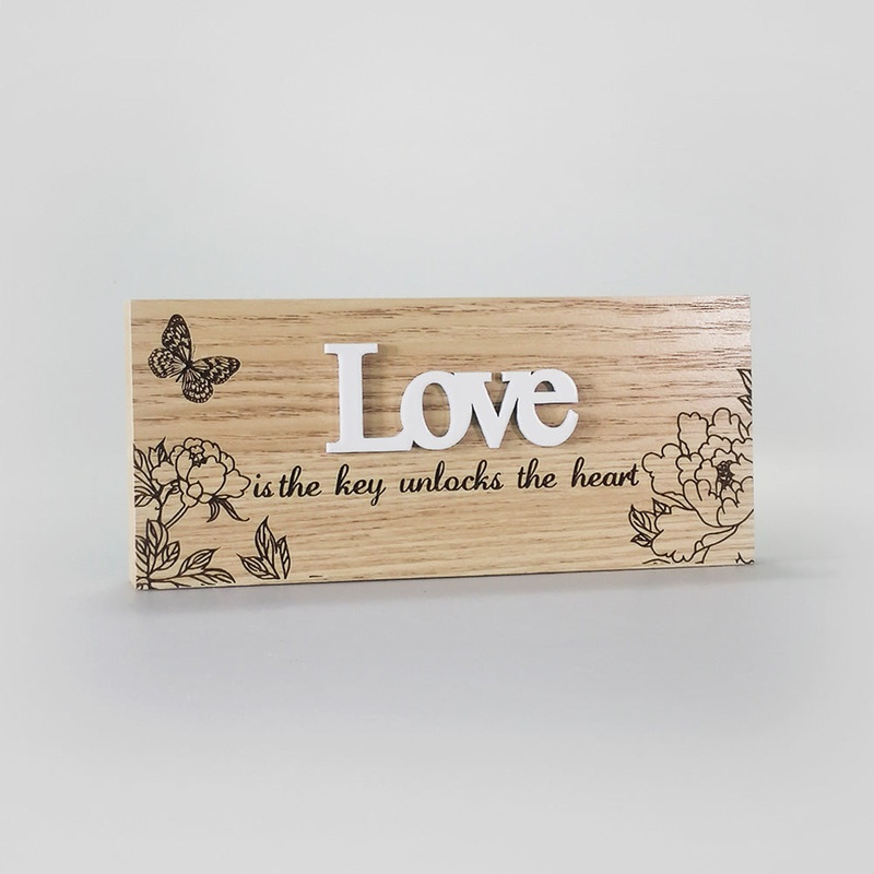 Butterfly Block Sign - 'Love'