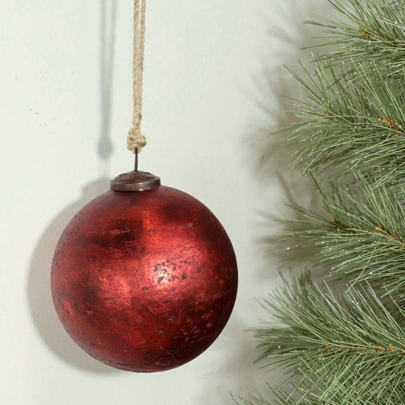 Red Foil Christmas Ornaments - 3 Styles