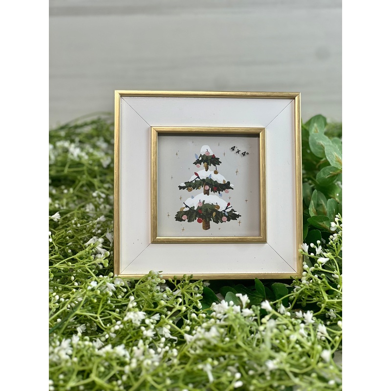 Threshold Table Frame Off White With Gold Frame