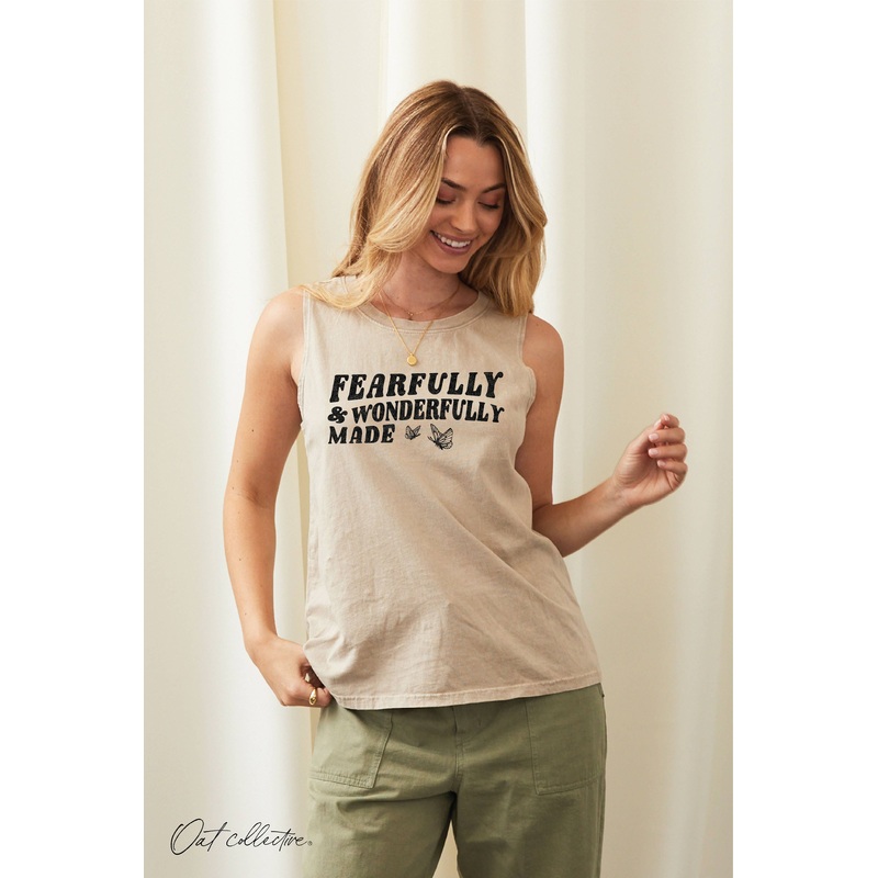 FEARFULLY AND WONDERFULLY MADE Mineral Graphic Tank Top