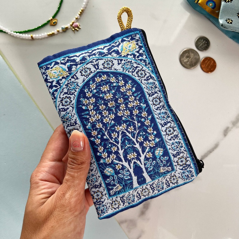 Fabric Coin Purse, Zipper Pouch, Handmade Coin Purse