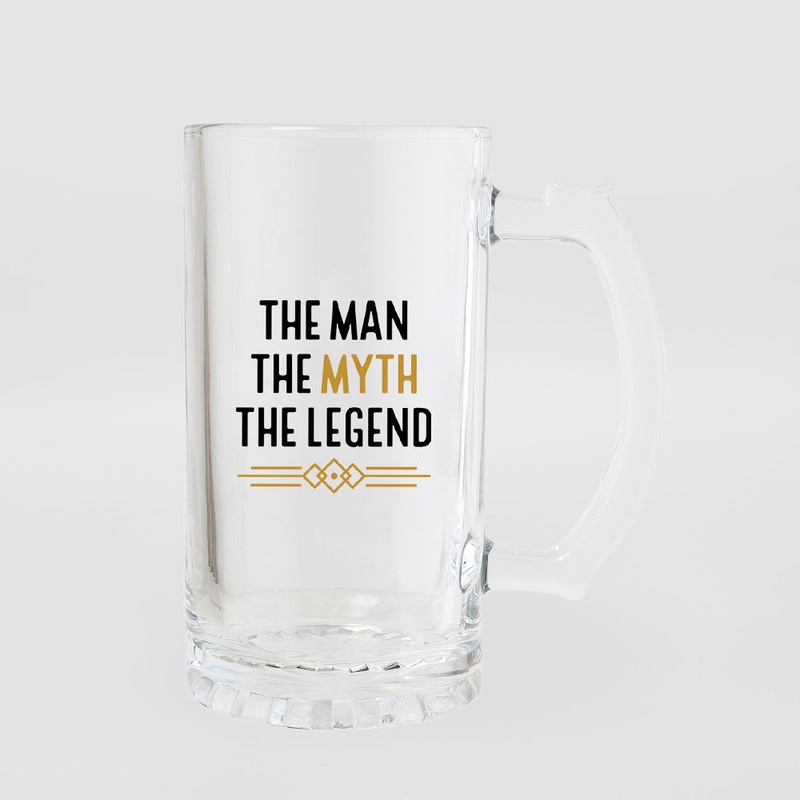 Celebration Beer Glass - 'The Man, The Myth'