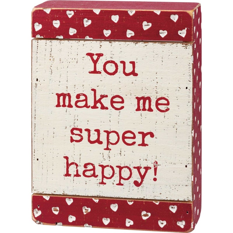 Slat Sign Box - Super Happy 53434