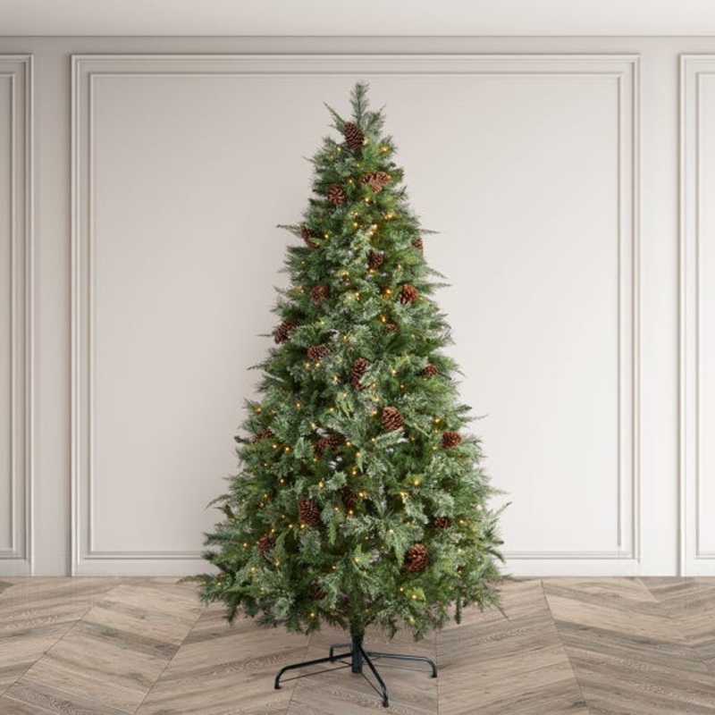 6.5ft Pre-Lit Hollingworth Slim Spruce Christmas Tree