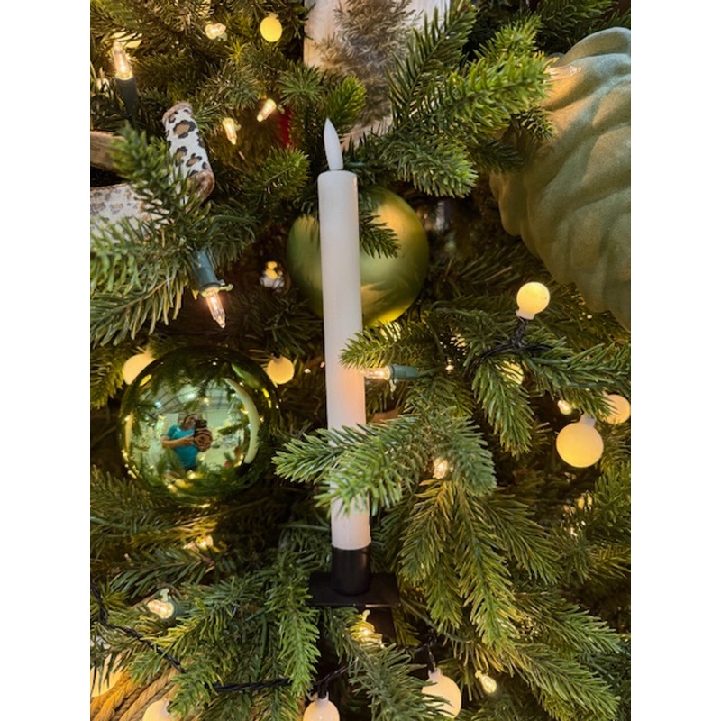 Black Metal Taper Candleholder Clip 1.75"