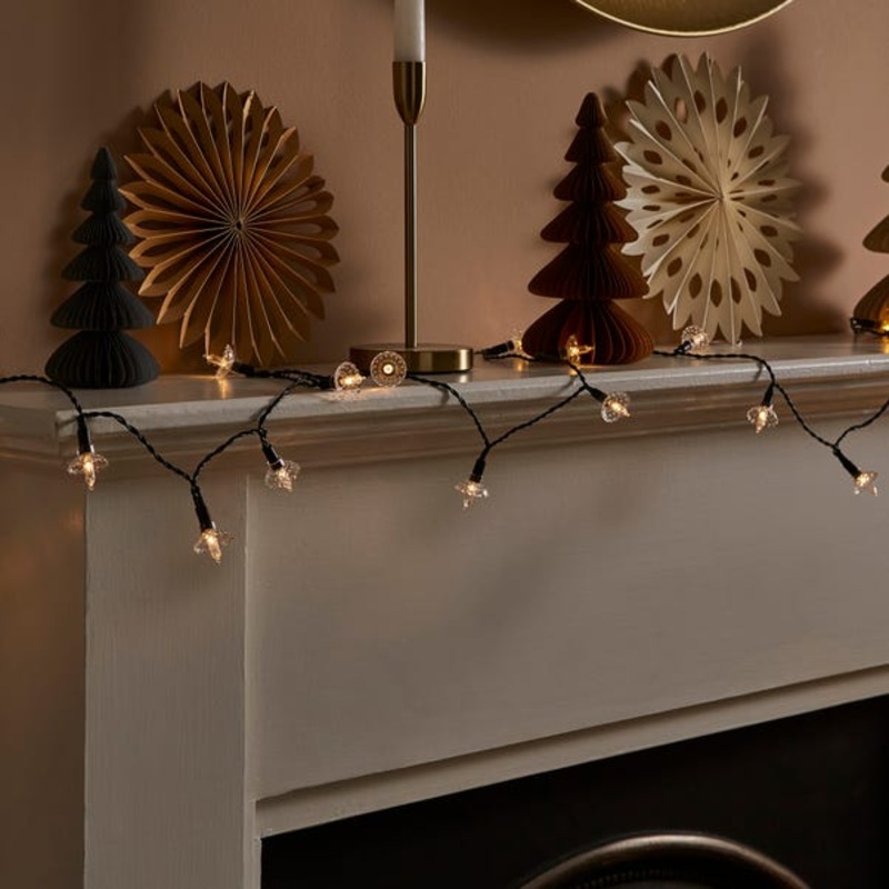 20 LED Warm White Retro Flower Lights