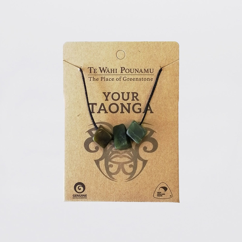 Your Taonga' Three Bead - Greenstone Necklace