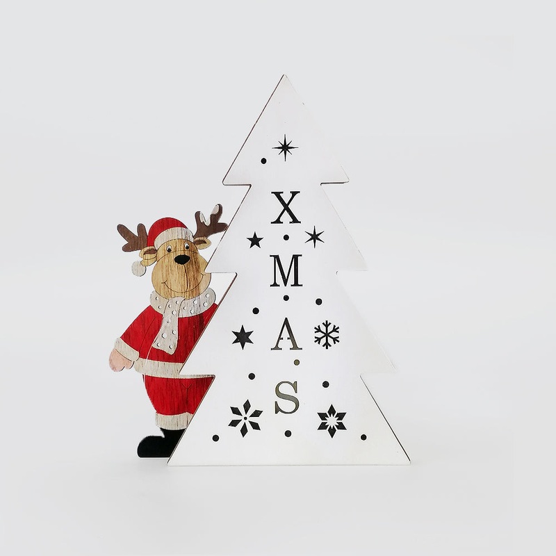 Christmas Tree Decor W/ Reindeer & Lights