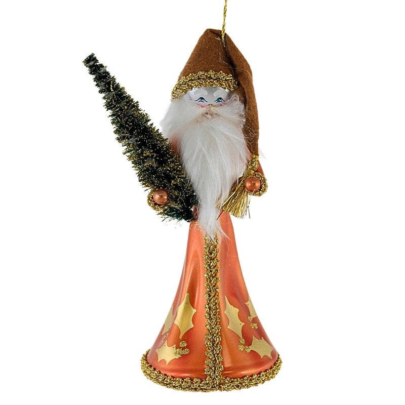(Parent-Bn453) De Carlini Santa Tree, 7.25 Inch, Ornament Italian Victorian