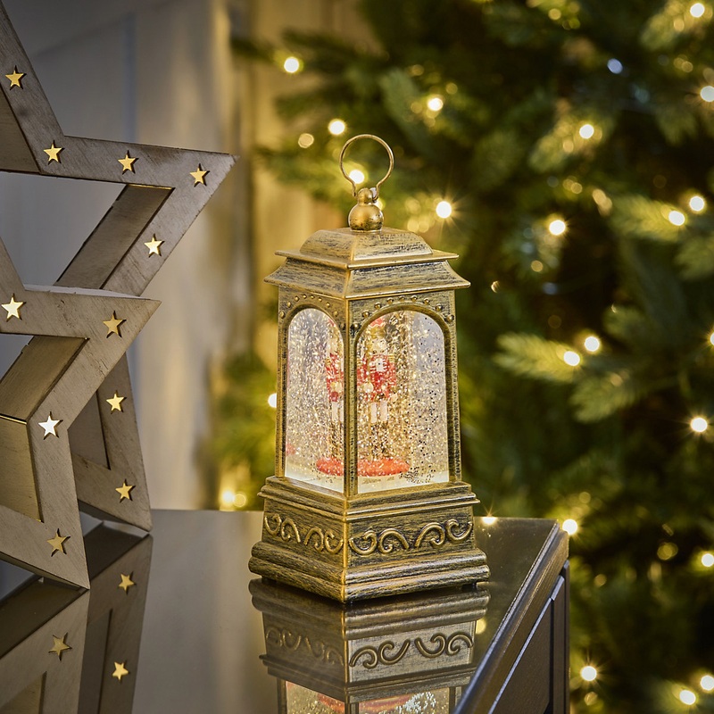 Warm white Gold effect Nutcracker water spinner