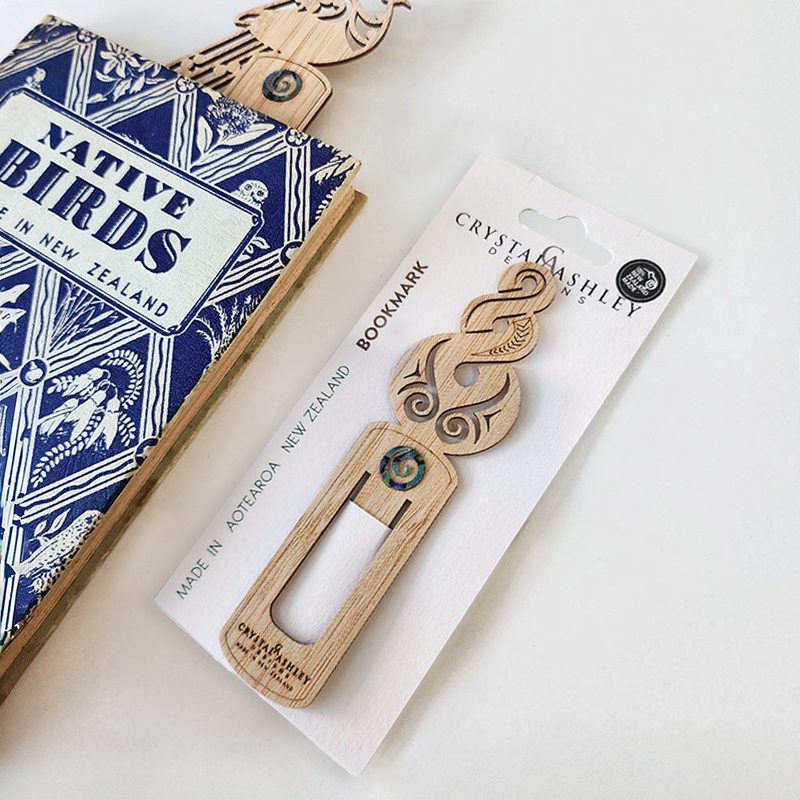 Wooden 'Hei Matau' Bookmark