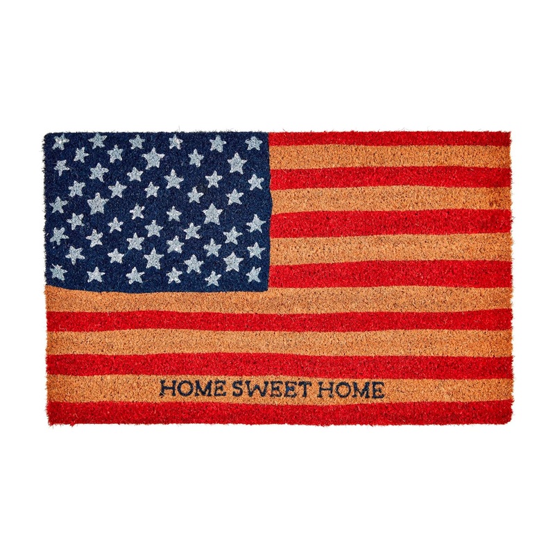 "Home Sweet Home" American Flag Door Mat