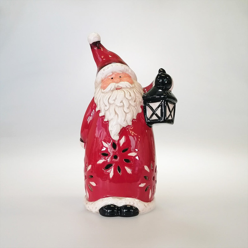 Ceramic Santa With Lamp Light