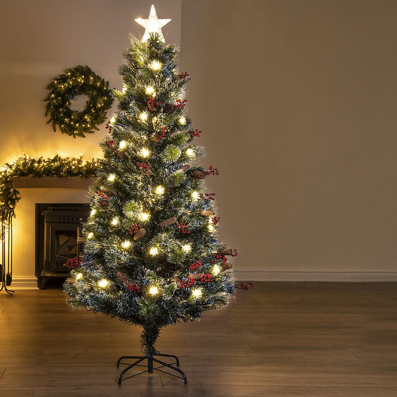 The 6ft Frosted LED Pine Fibre Optic Tree