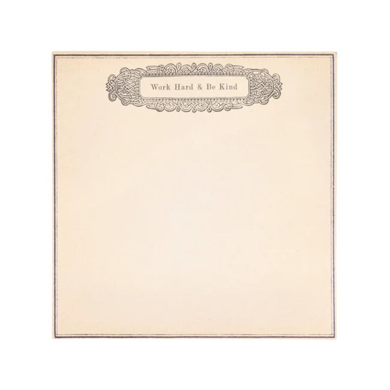Work Hard & Be Kind Square Notepad