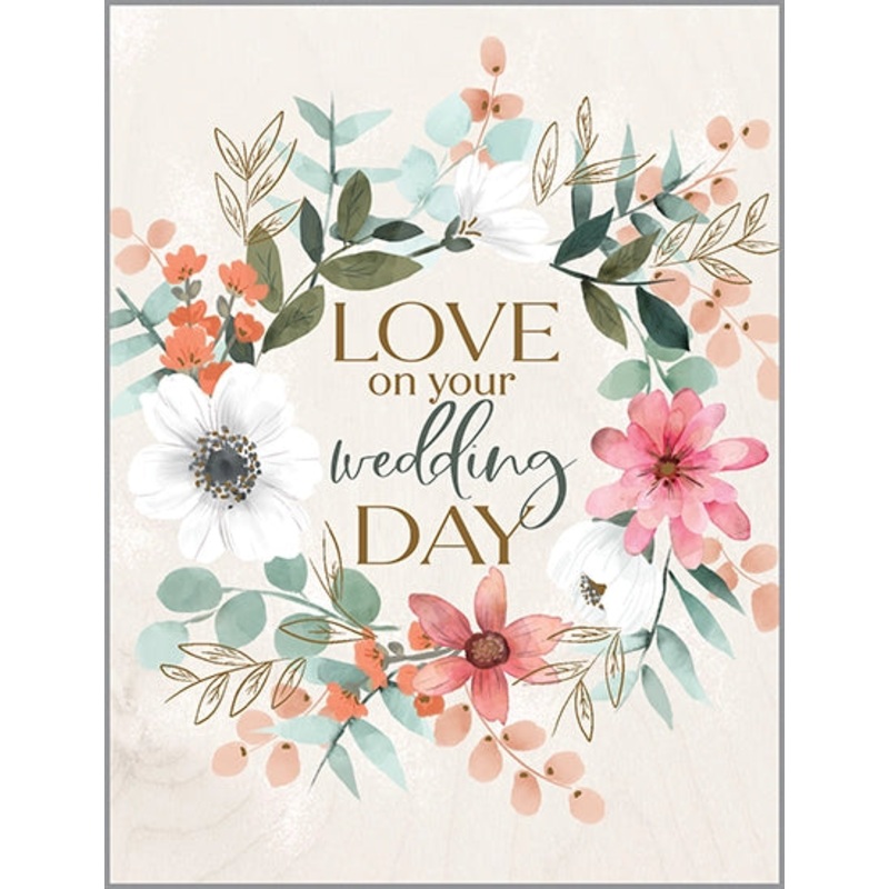 Wreath Wedding Day Greeting Card