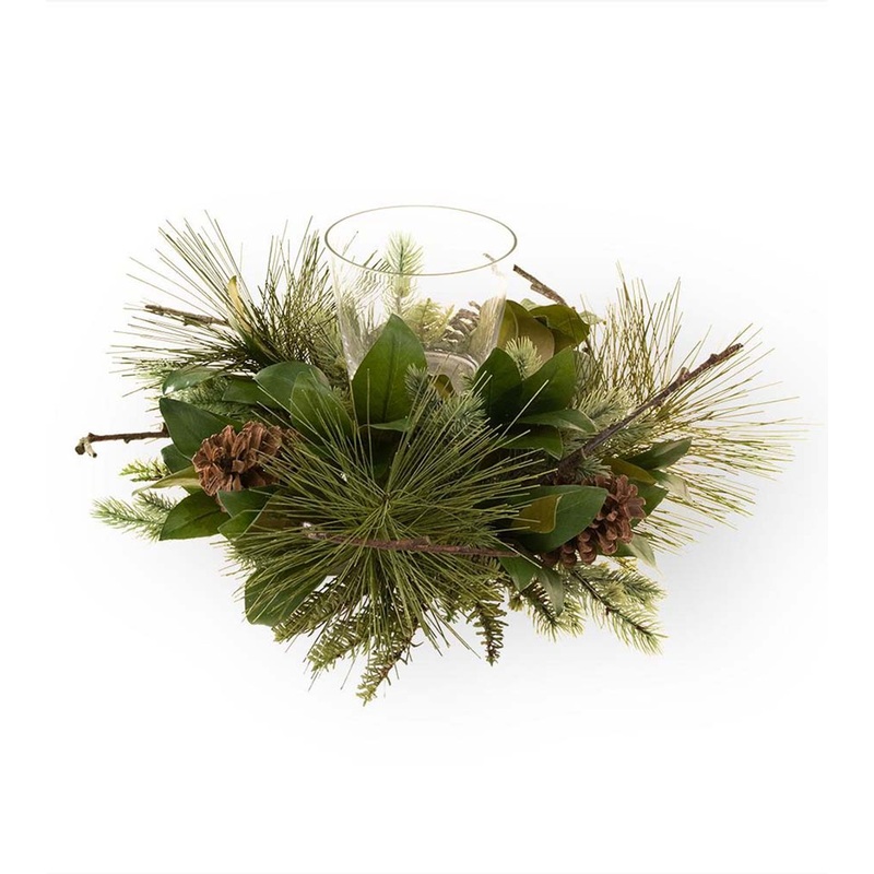 20" Lake Shore Estates Centerpiece with Candleholder