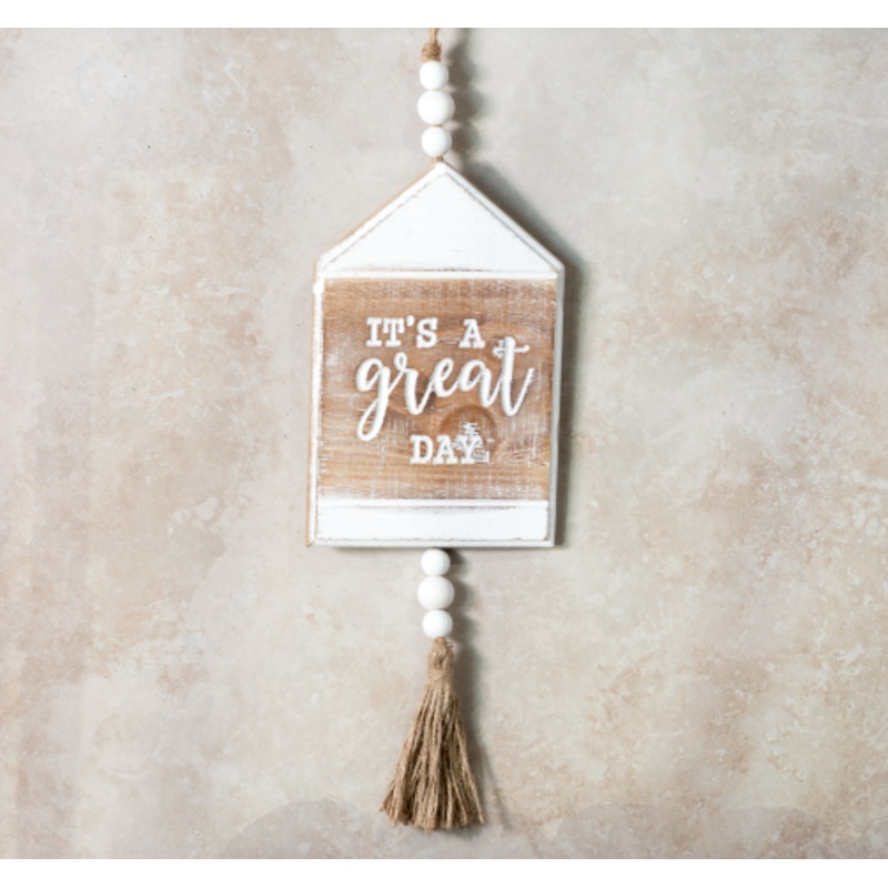 "It's A Great Day" Bead Sign