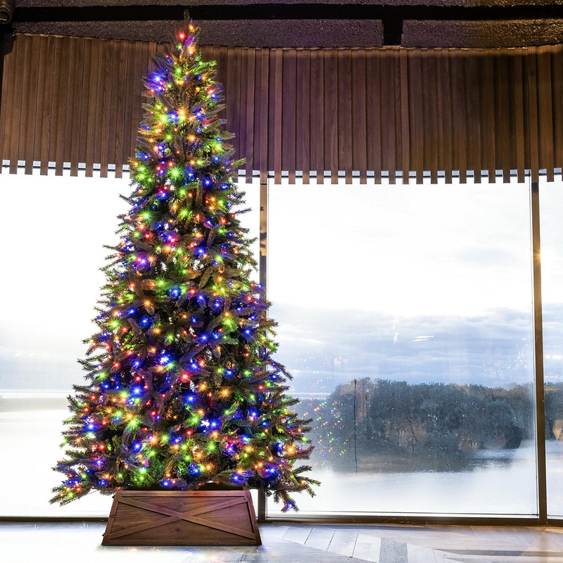 The 10ft Pre-lit Ultra Devonshire Slimline Tree with Warm White/Multicoloured Colour change LEDs