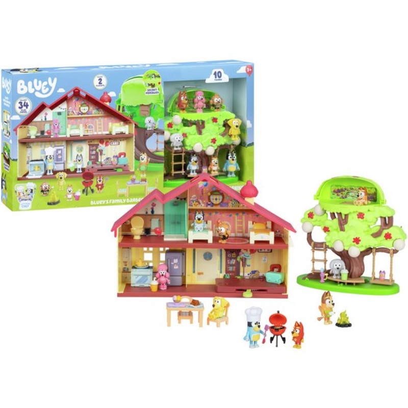 Bluey Family Mega Celebration Home & Tree Playset Bundle 