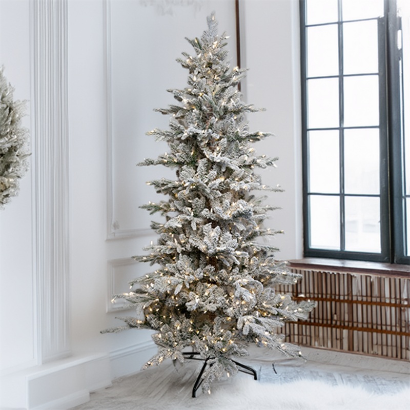 7.5' Flocked Appalachian Fir TREE - UNLIT