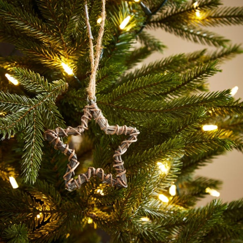 Woven Wicker Star Hanging Decoration