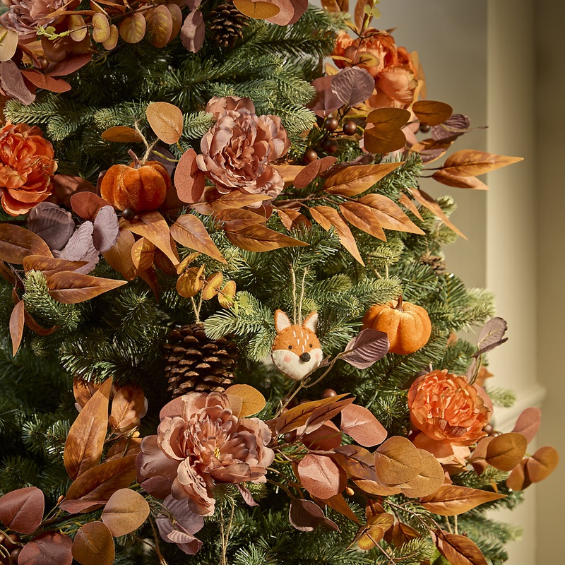 1800mm Autumn Peony & Eucalypyus Garland - Orange