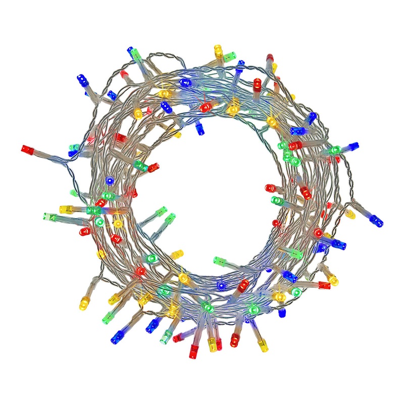 120 Multicolour LED String lights With timer function & 9.95m Clear cable