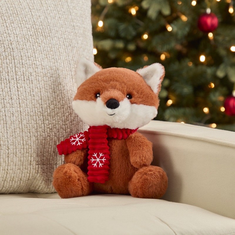 Christmas Fox Plush toy - Brown