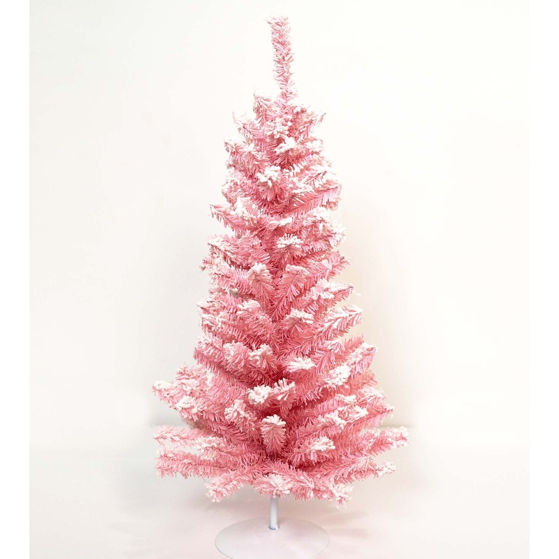 1.5' Flocked Over Pink Tree - Unlit