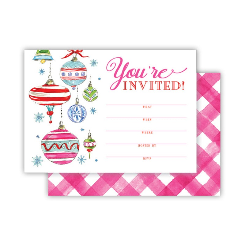 You're Invited Pink Buffalo Check Flat Fill Ins