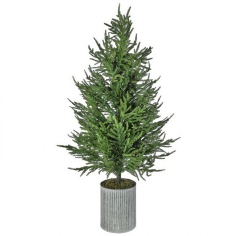 Natural And Green Potted Norfolk Pine Tree 50"