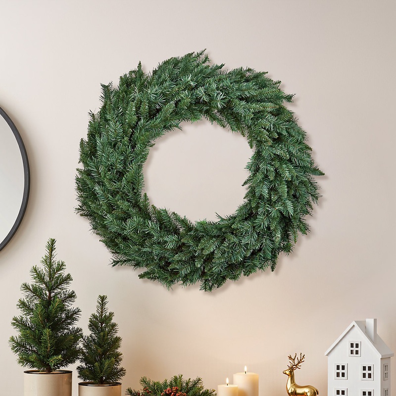 100cm Majestic Full Wreath - Green