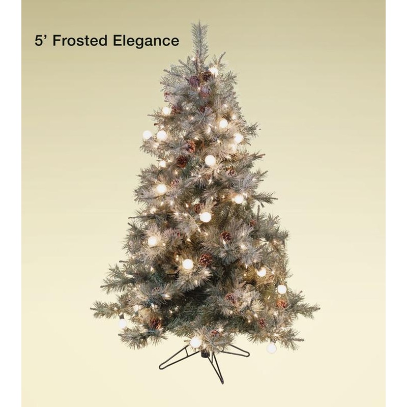 5' Frosted Elegance Tree - Clear LED