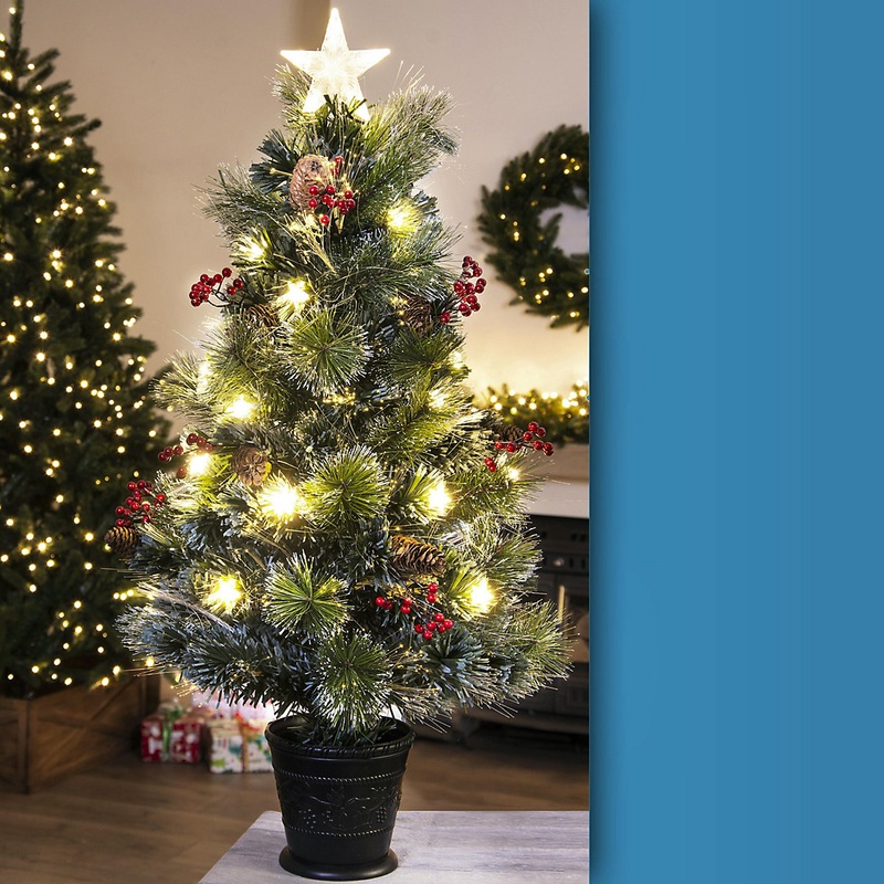 The 3ft Frosted LED Pine Fibre Optic Tree