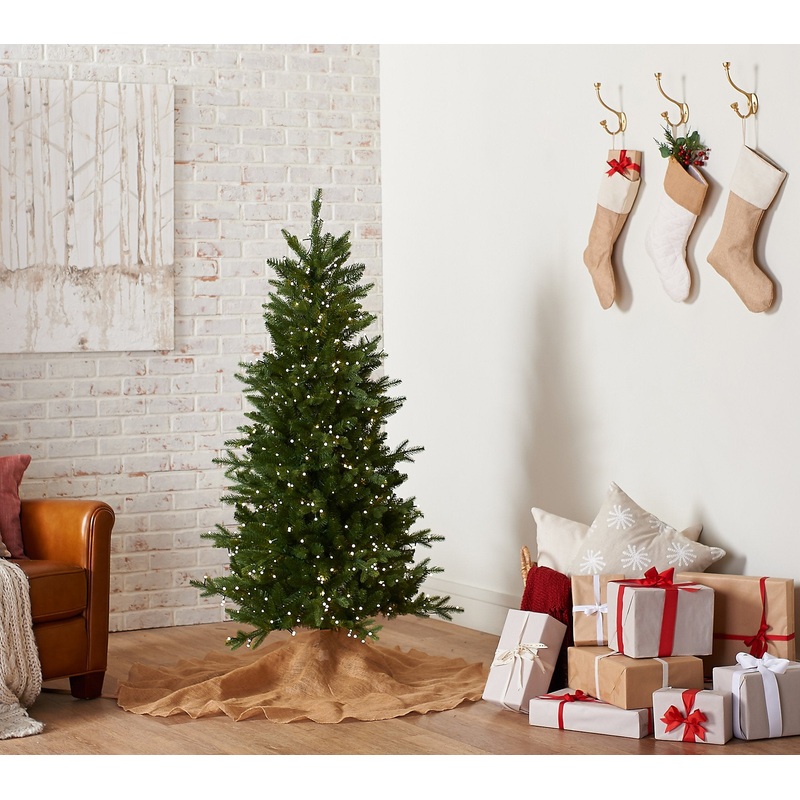 Santa's Best 5 Foot WRGB Alberta Spruce Starry Light Tree