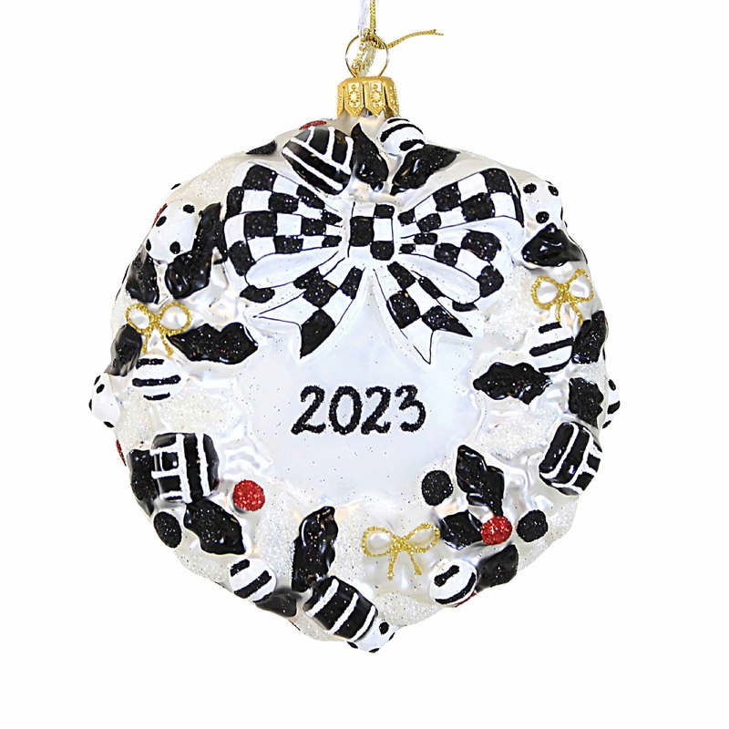 2023 Black And White Delight Wreath 59246
