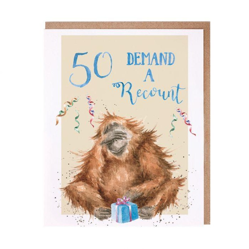 '50 Demand a Recount' Birthday Card
