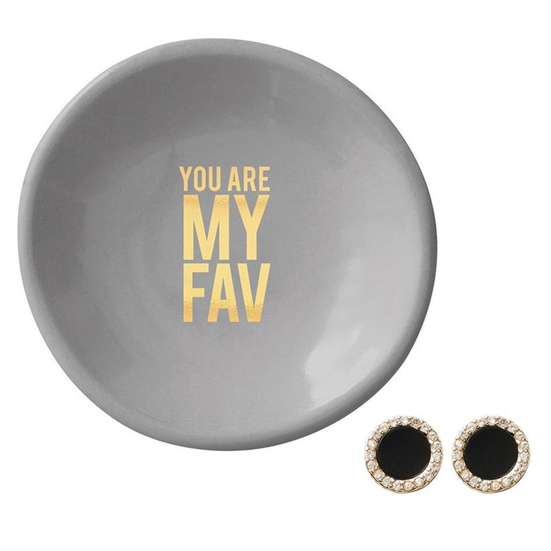 You Are My Fav Ceramic Ring Dish & Earrings
