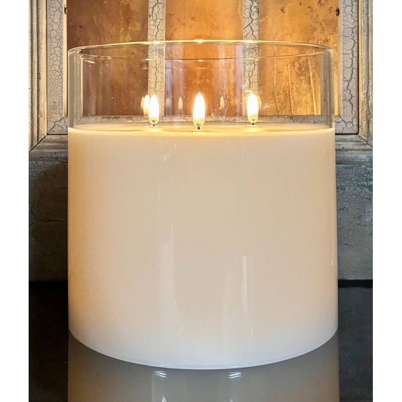 RADIANCE EMBER TRI-WICK CANDLE, SIMPLY IVORY 8X8