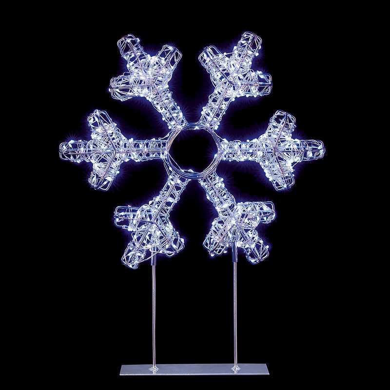 White Table top snowflake LED - (H)450mm