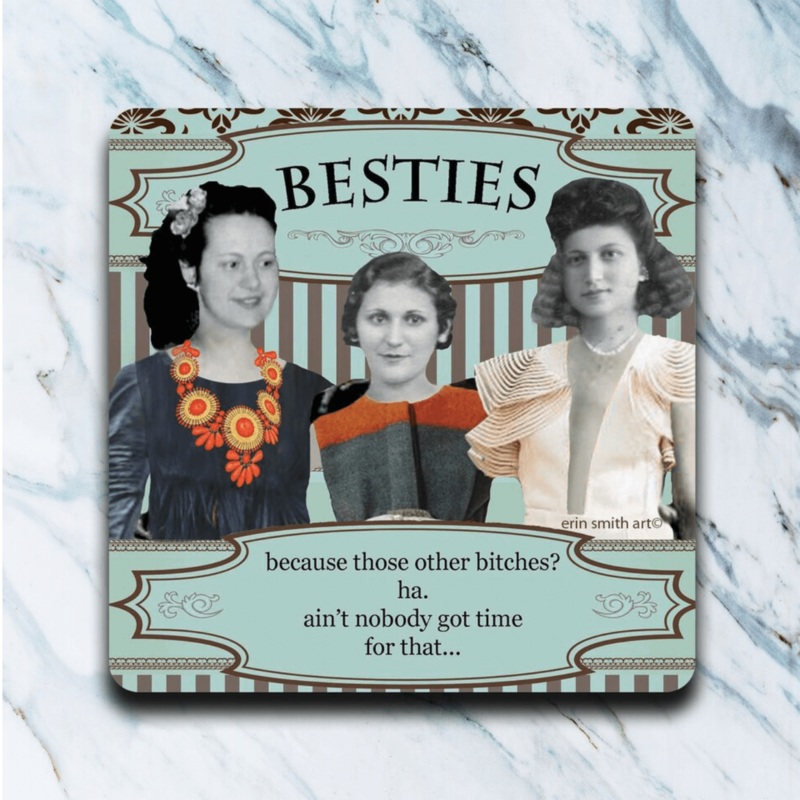 Besties Funny Coaster