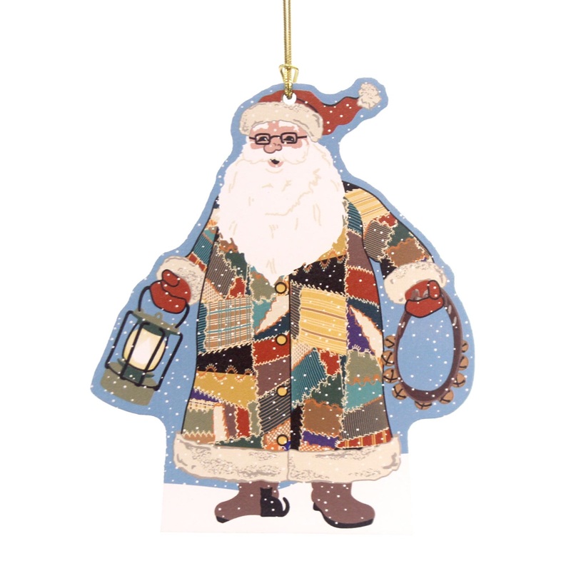 2016 Quilted Santa Ornament 31334